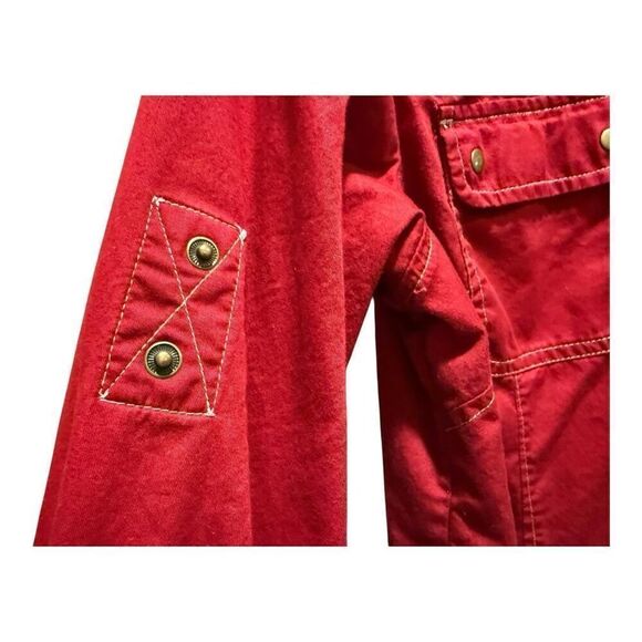 Vintage i.e. Relaxed Rust Red Button Up Top Size L Western Cowgirl - Picture 10 of 13